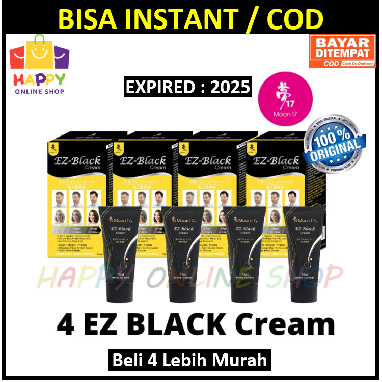 Moon 17 EZ BLACK Cream 4 Tube EZ-BLACK Cream Orginal