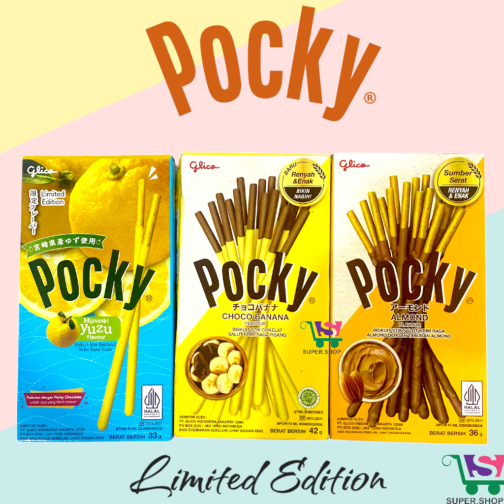 Pocky Yuzu / Almond  / Green Tea / Chocolate / Strawberry / Banana / Cookies Cream