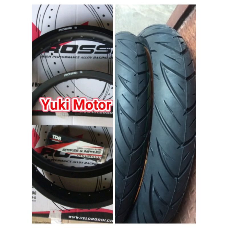 velg Rossi 215x250 ring 17, plus jari jari, dan ban