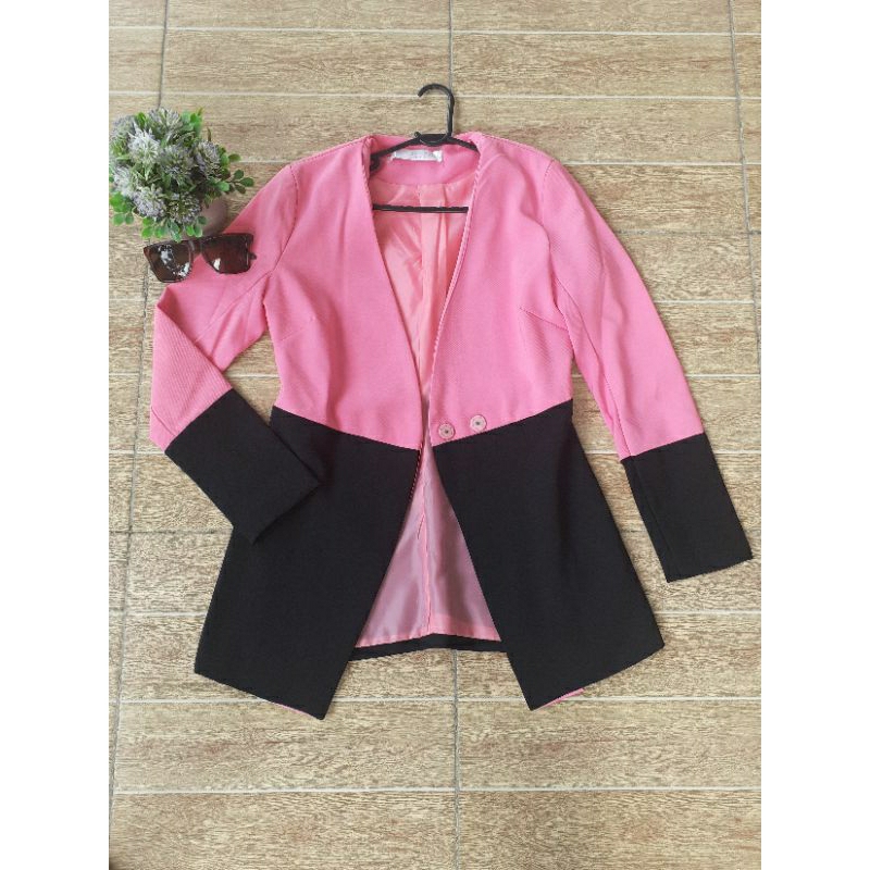 IFEEL NONO BLAZER, BLAZER UNIK KOMBINASI, BLAZER PINK