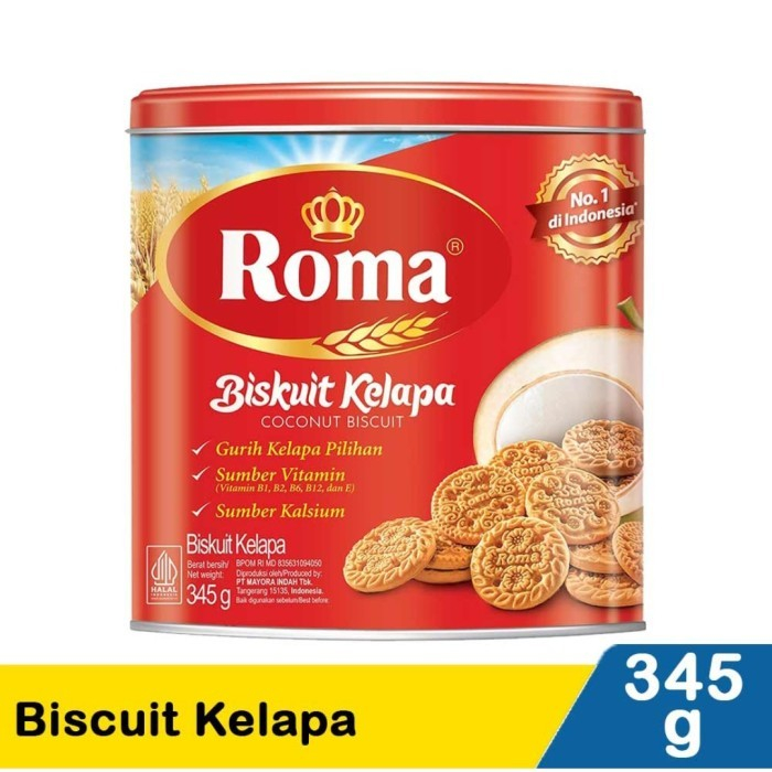 Roma Biskuit Kelapa Kaleng 345gr