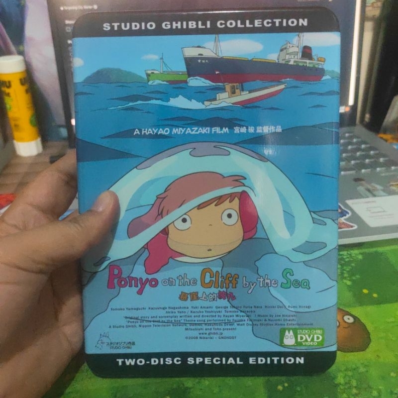 BOOKED [STUDIO GHIBLI] DVD Ponyo on The Cliff by The Sea + Playing Card Spirited Away SET