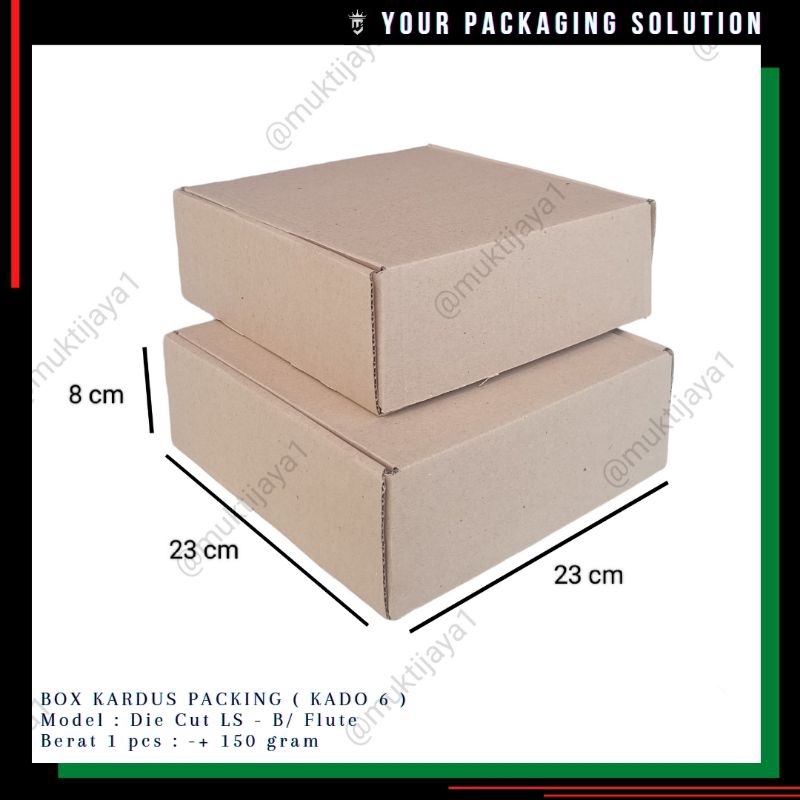 

BOX KADO 6 • 23x23x8cm LS • Kotak/ Kardus/ Karton