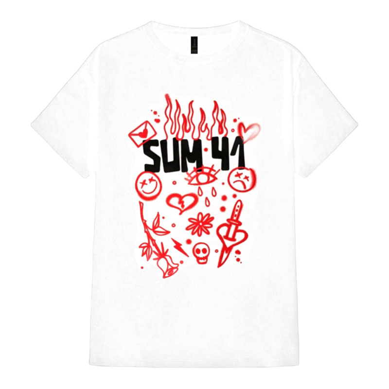 T-SHIRT / KAOS BAND OFFICIAL SUM 41 - SKETCHES EUROPEAN TOUR 2022