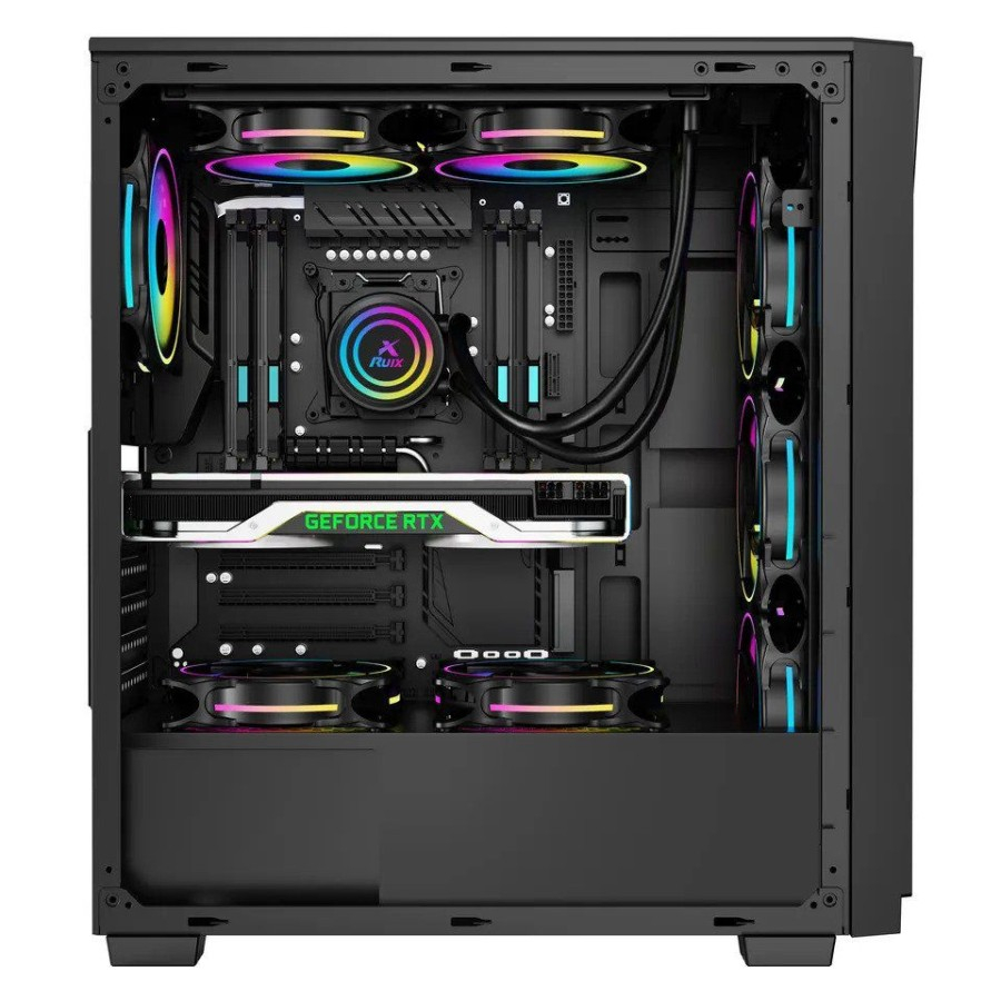 Casing PC Gaming / Komputer Gaming AULA FY331 include 3 fans RGB