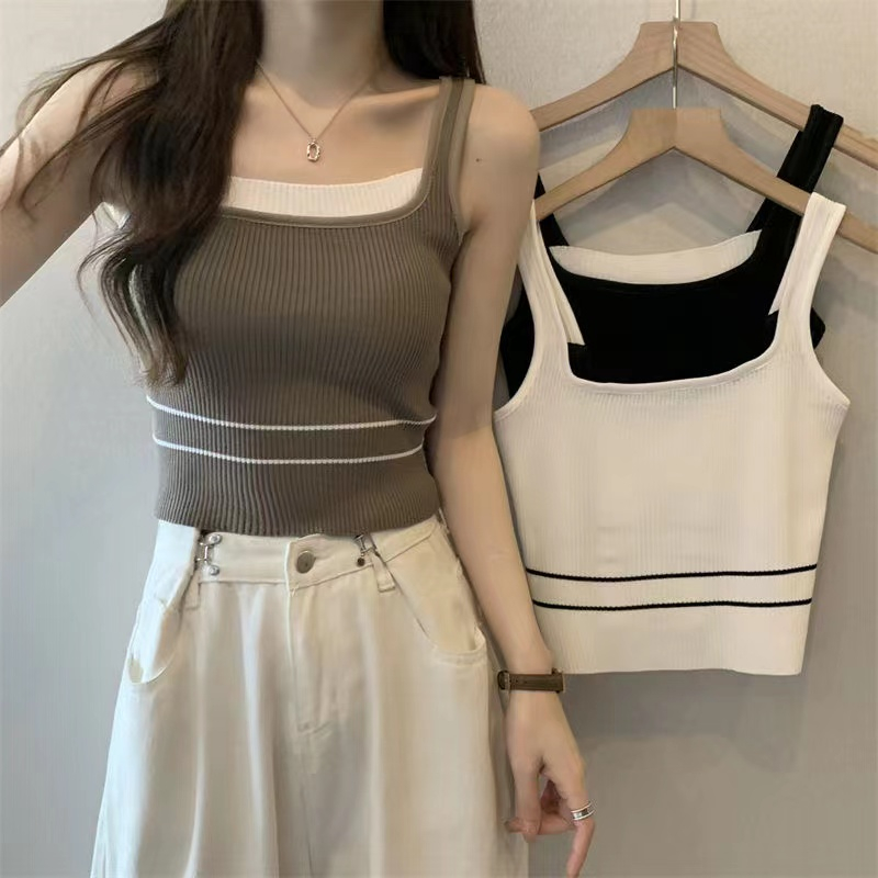 Jola Basic TankTop Knit - Atasan Wanita Rajut Import TM (09002)