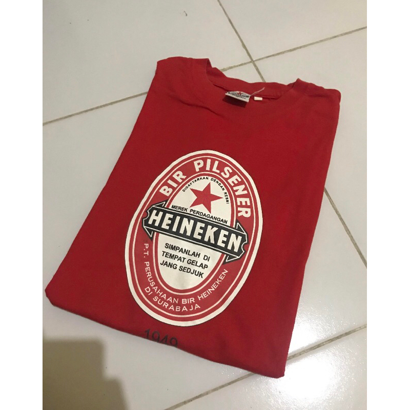 Kaos Vintage Heineken Beer Second