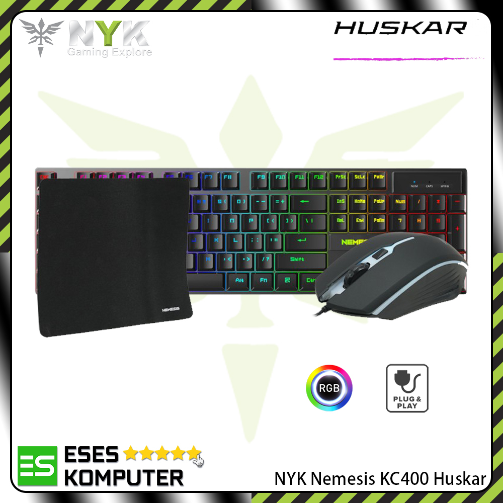 NYK Huskar KC400 3 in 1 Gaming Combo Keyboard + Mouse + Mousepad