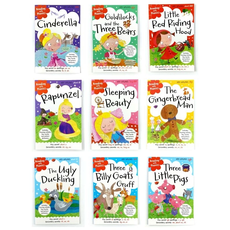 Reading With Phonics Series ( Cinderella / Rapunzel / Little Red Riding Hood / Sleeping Beauty / The