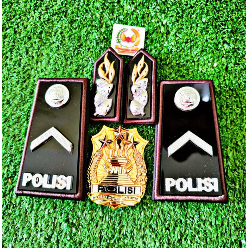 paket hemat atribut polri, pangkat BRIPDA, kewenangan monogram mewah murah