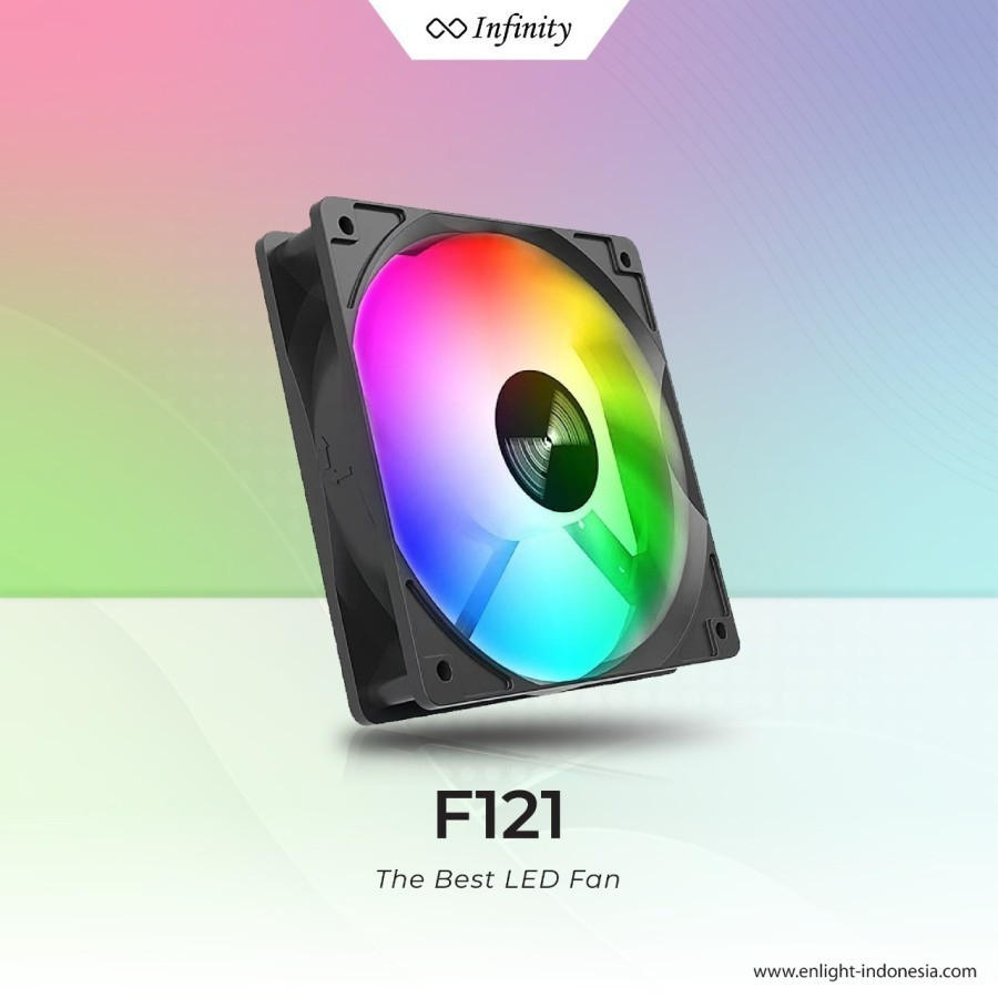 Fan Casing Infinity F121 Rainbow FIX RGB Single FAN 12CM