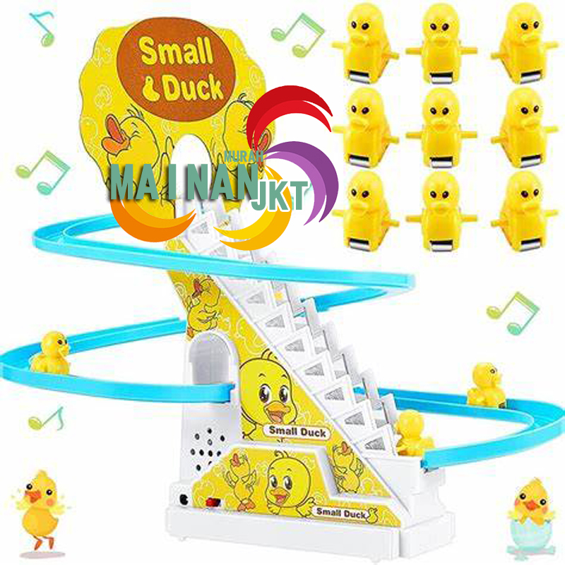 MAINANKEI MAINAN ANAK MURAH SMALL DUCK 668-10 BEBEK KERETA TANGGA TERDAPAT MUSIK DAN BERJALAN MAINAN EDUKASI ANAK