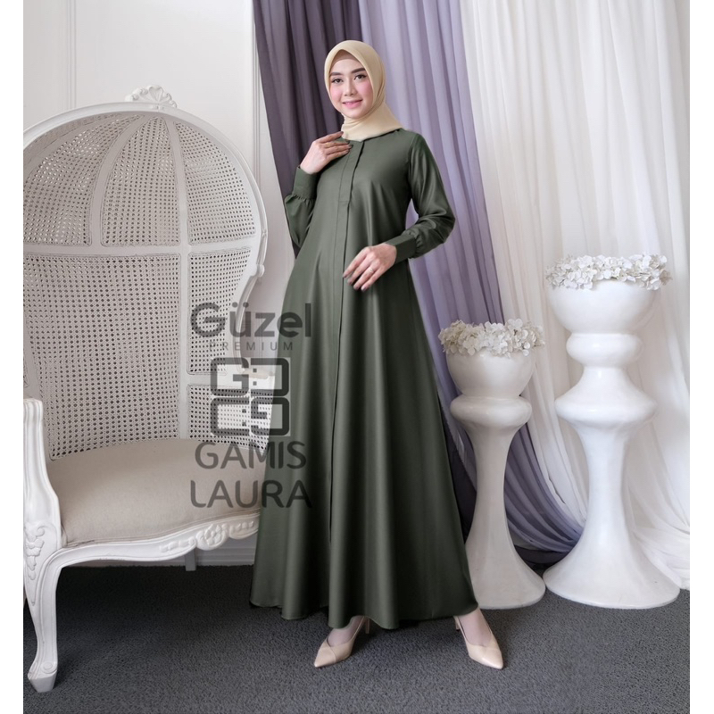 Gamis laura/gamis polos/gamis katun/gamis simple/gamis katun toyobo