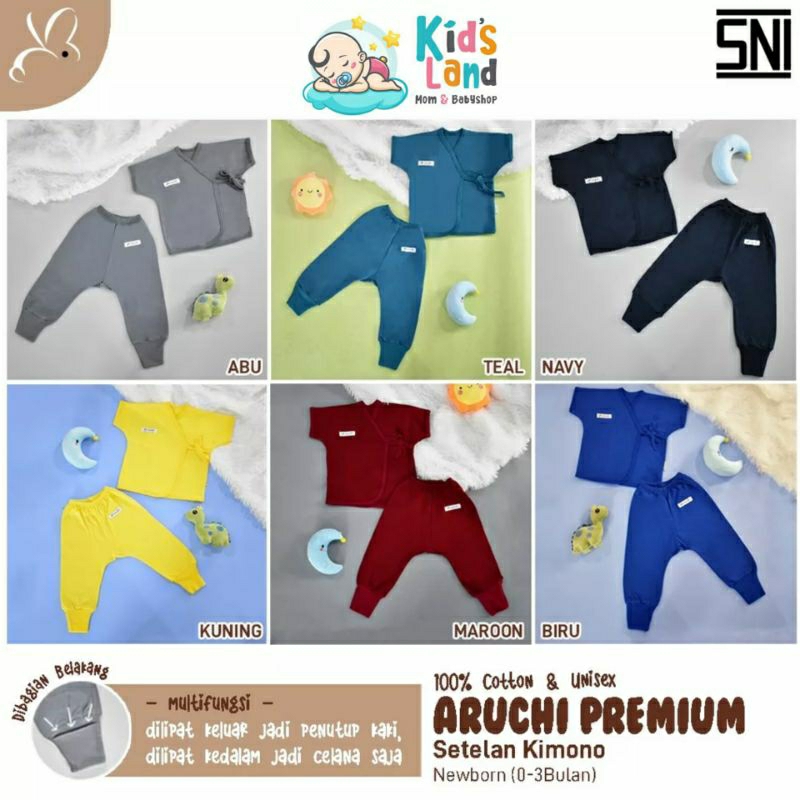 ARUCHI SETELAN KIMONO BAYI DAN ANAK NEWBORN 1 HARGA DAPAT 3 PCS