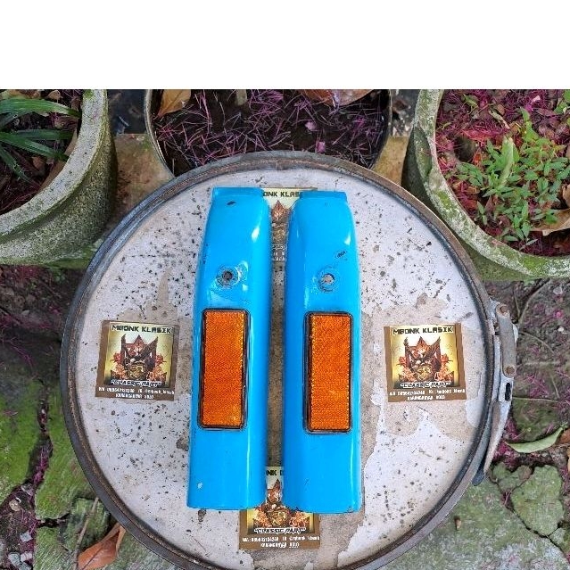 cover tutup shock depan suzuki rc80 rc100 bravo spirit biru ORIGINAL tutup shock suzuki rc80 rc100 b