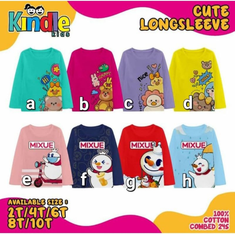KINDLE KIDS CUTE LONGSLEEVE 2 - 10 T