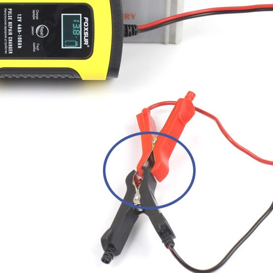 FOXSUR Charger Baterai Aki Mobil Motor SUV Repair Pulse 12V 5A - FOX7 - Black/Yellow