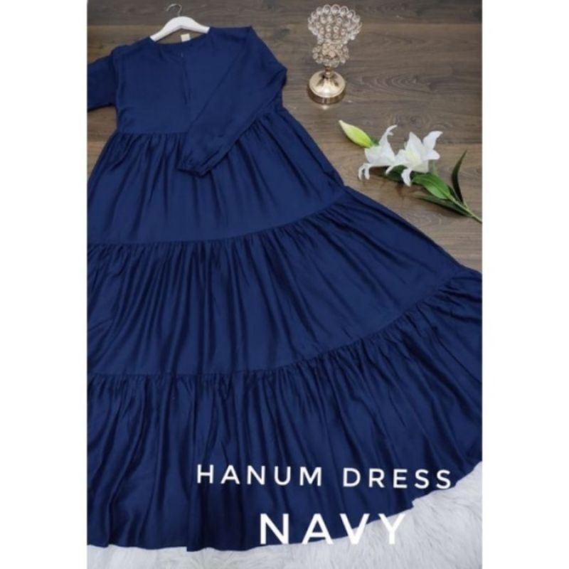 RIHANA | HANUM DRESS/ HANUM MIDI DRESS/ HANUM GAMIS DRESS/ BAJU WANITA/ BAJU TERBARU/ BAJU MUSLIMAH/ GAMIS KEKINIAN/ PAKAIAN KEKINIAN/ GAMIS RAYON/ DRESS RAYON/ DRESS HANUM/ DRESS RAMPEL/ DRESS SUSUN/ GAMIS CANDA/ DRESS RAYON PREMIUM-Dongker