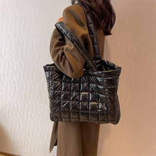 Minimalist Tote Bag Plaid  Shoulder Tote Bag 10140