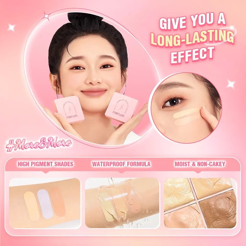 Pinkflash Double Fit Concealer Palette Flawless High Coverage