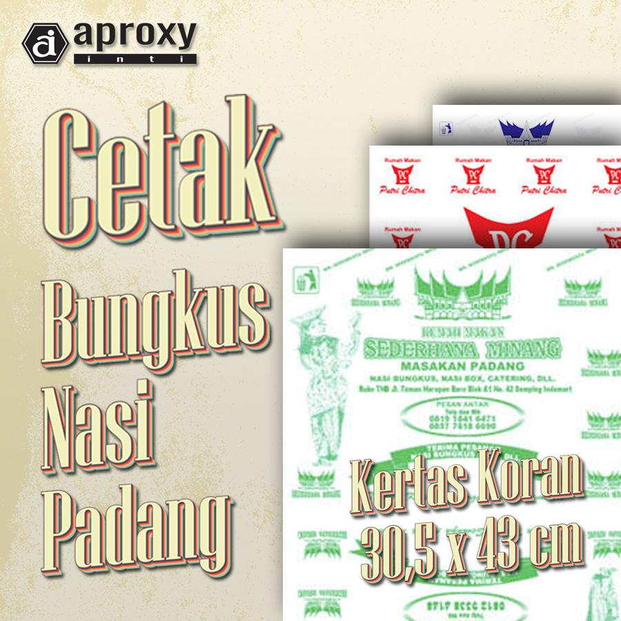 

CETAK KERTAS KORAN – BUNGKUS NASI PADANG DLL - GRATIS DESIGN
