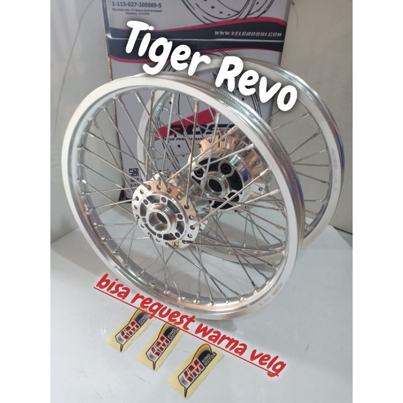 Velg Jari Jari Ring 17 140 - 160 -185 Merk V Rossi Untuk Motor TIGER REVO Silver Satu Set Sepasang