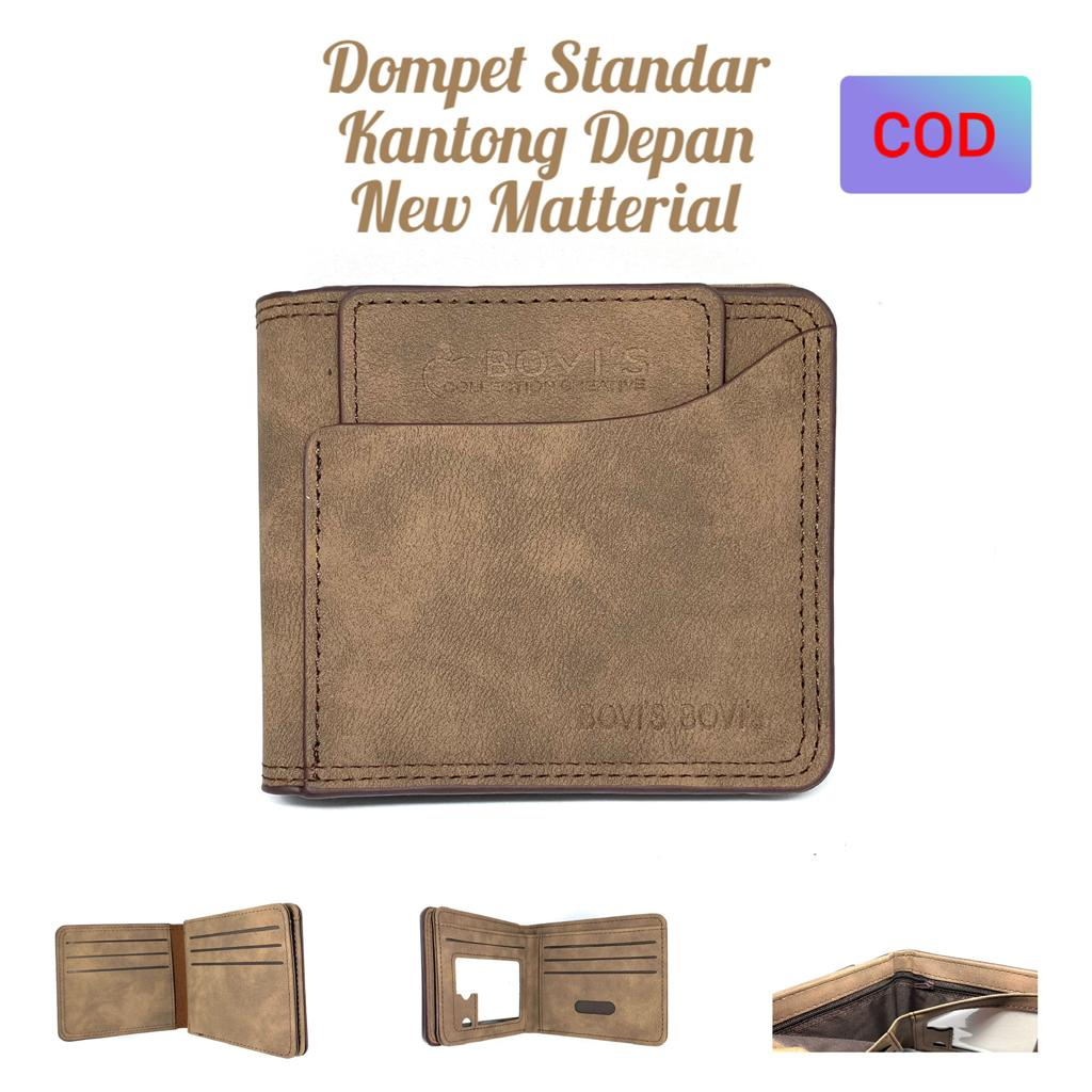 Dompet Pria Dompet Laki2 Dompet Model Kartu Cabut Bahan PU Leather Brudu Ukuran Standar