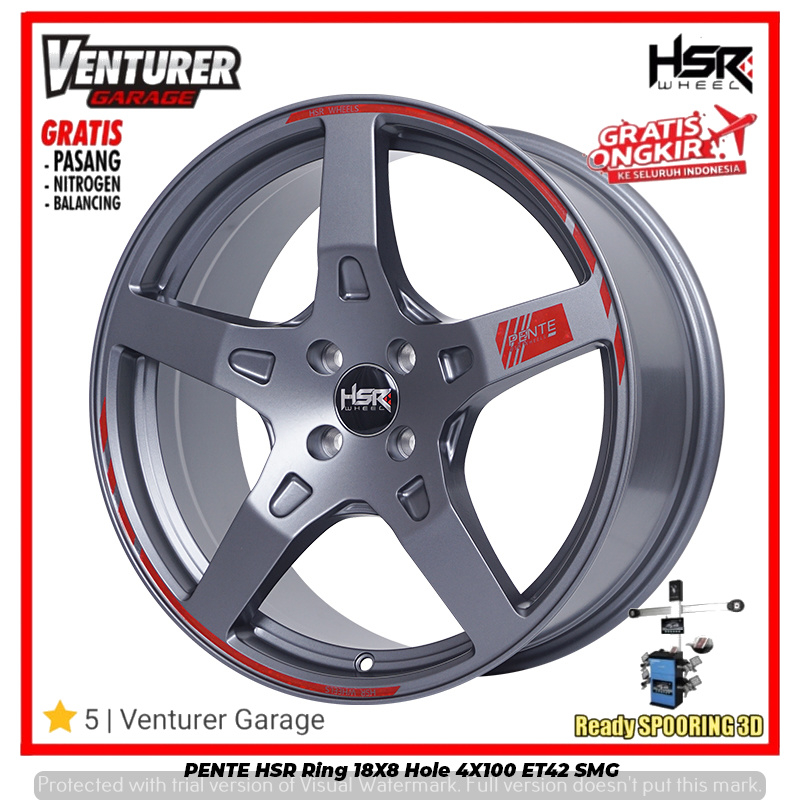 VELG MOBIL MOBILIO ROCKY RAIZE RING 18 HSR PENTE PCD 4X100 PELEK RACING R18 PROMO HSR