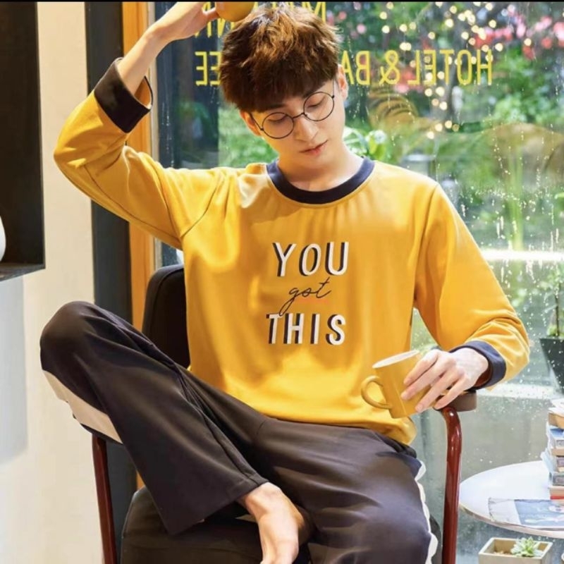 BAJU TIDUR PRIA IMPORT PREMIUM / PIYAMA SET PRIA IMPORT / PIYAMA KAOS TEBAL