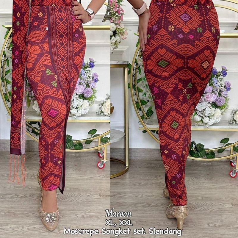 Kamen jadi Bahan Moscreft + Selendang