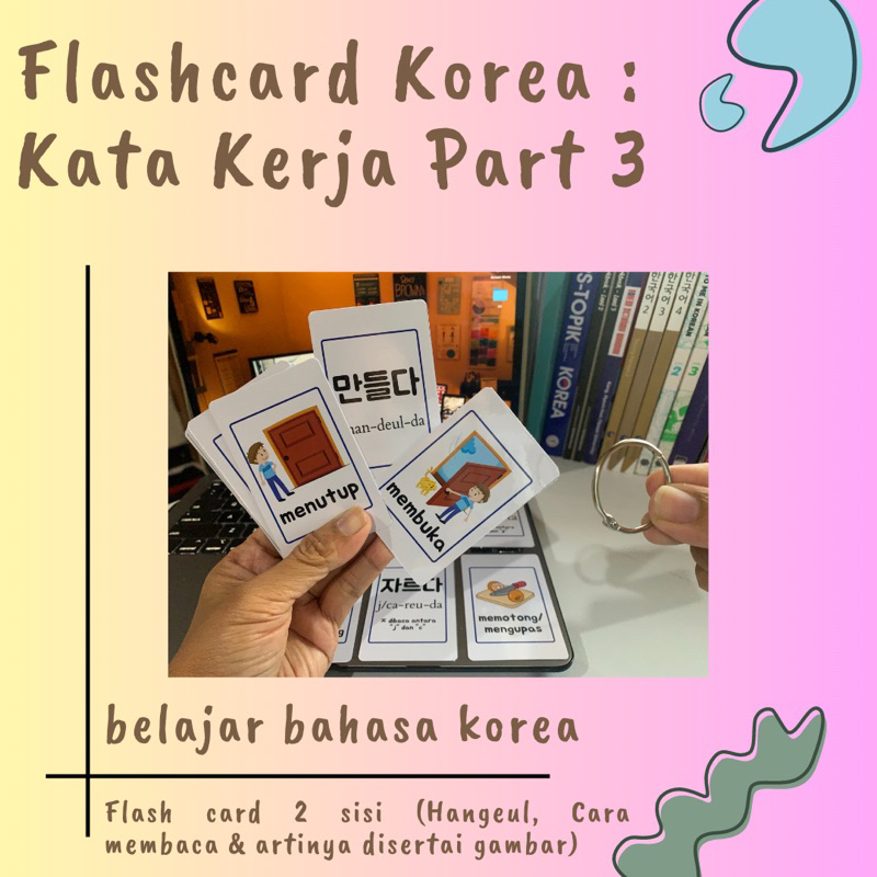 Flash Card Kata Kerja Bahasa Korea Part 3