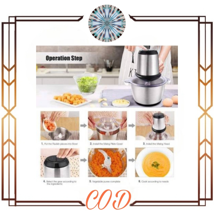 (COD)meat grinder stainless 2 lt // blender capsule cutter // gilingan daging new