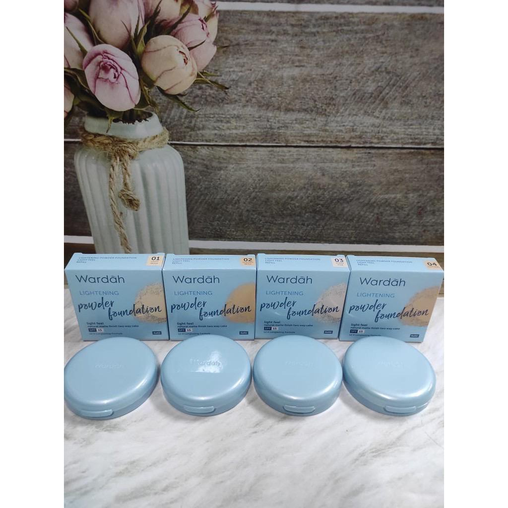 Refill wardah lightening two way cake spf 15 light feel Refil Termurah