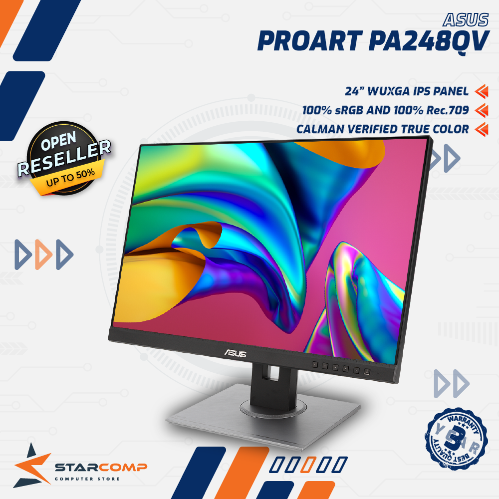 ASUS ProArt Display PA248QV Monitor 24&quot; IPS, WUXGA, 100% sRGB