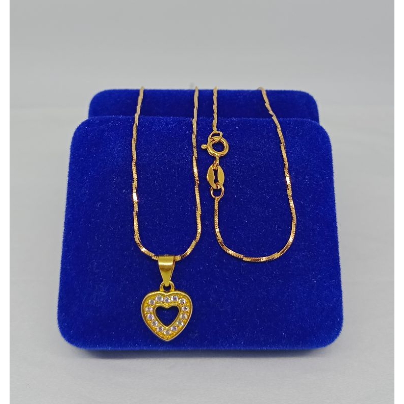 kalung kasandra full lilit + liontin love mp kell/kalung perak asli silver 925 lapis emas/ kalung fashion terbaru