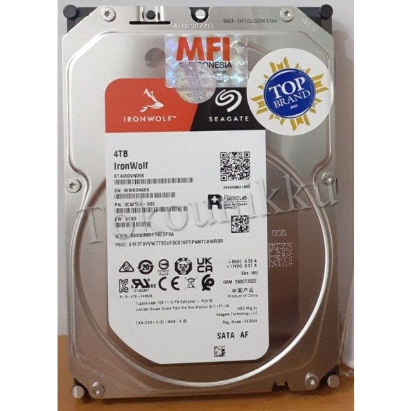 HARDISK SEAGATE IRONWOLF NAS 4TB