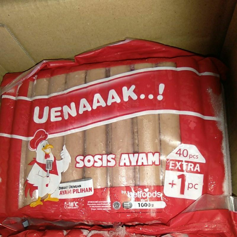 

sosis belfood ayam isi 40+1
