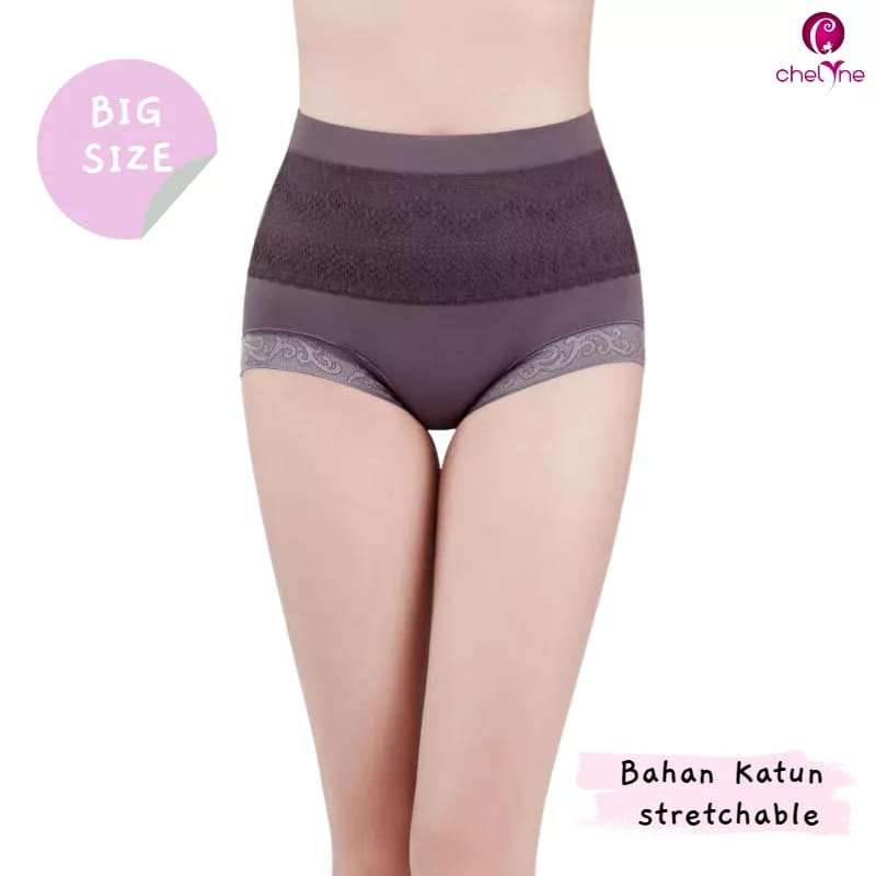 CD Wanita Big Size Chelyne QF6007 Bahan Katun Premium - Super Jumbo