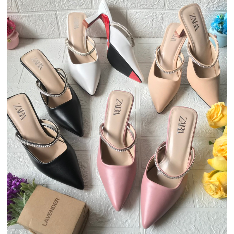 Zara ZR Blink Heels Sandal Import - Sandal Tumit Wanita 7 cm