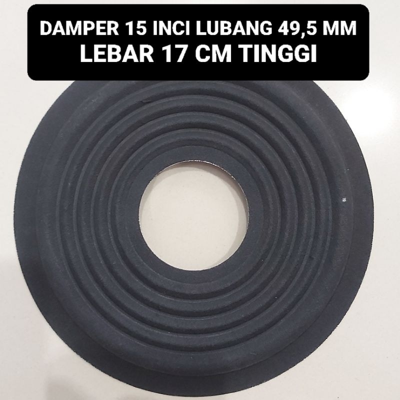 Damper Speaker 15 Inci Spull 49,5MM Tinggi Spul 49.5 MM Hitam