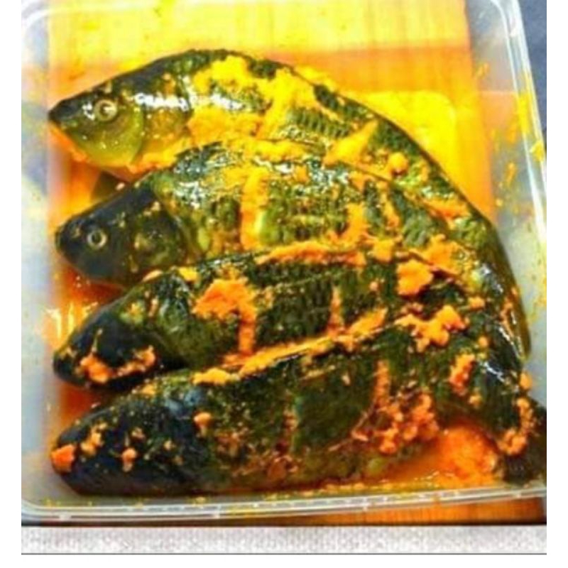 

1 kg ikan mas bumbu kuning fresh( bukan Frozen)