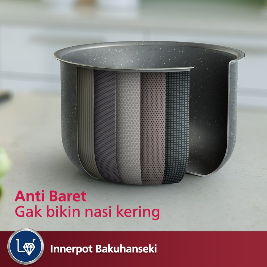 Philips HD4515/33 / HD4515 Digital Rice Cooker 1.8L - Fuzzy Logic Bakuhanseki