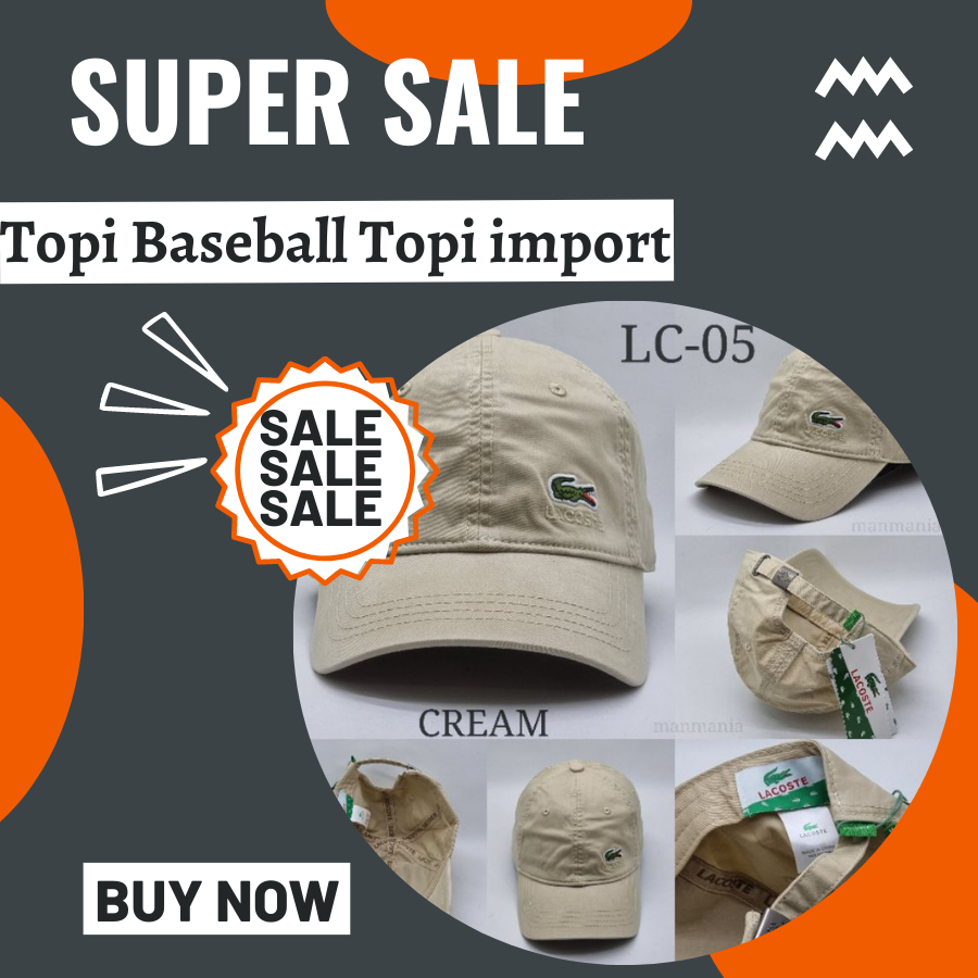 Topi Baseball Topi import Topi Cowok Bahan Katun Bordir Topi Golf topi pria baseball topi pria baseb