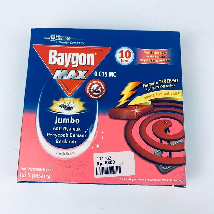 BAYGON MAX JUMBO/OBAT NYAMUK BAKAR 5 PASANG 3 VARIAN AROMA