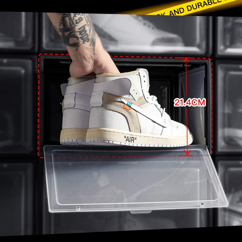 Shoe Box plastic stackable shoes sneakers box storage with clear plastic box Sepatu