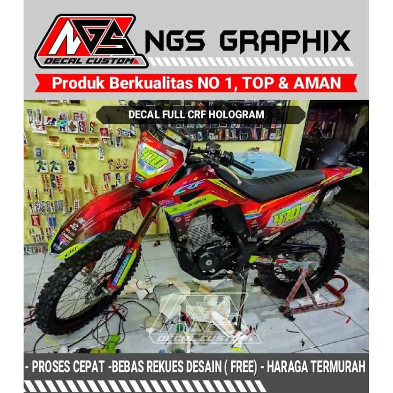 DECAL HOLOGRAM KLX SUEPRMOTO KLX DTRACKER KLX BF KLX GORDON