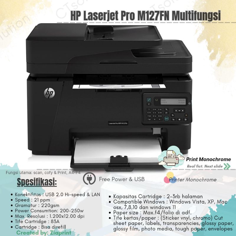 Printer hp LaserJet 127fn | Adf scan F4