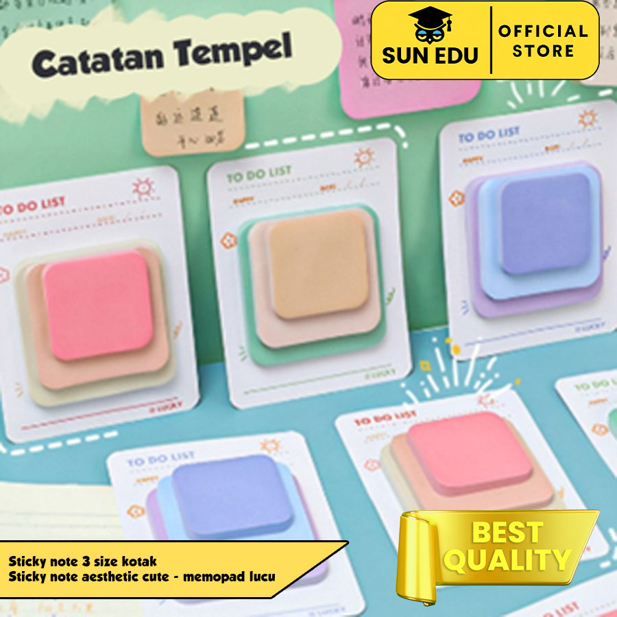 

Sticky note 3 size kotak/ Sticky note aesthetic cute/ memopad lucu