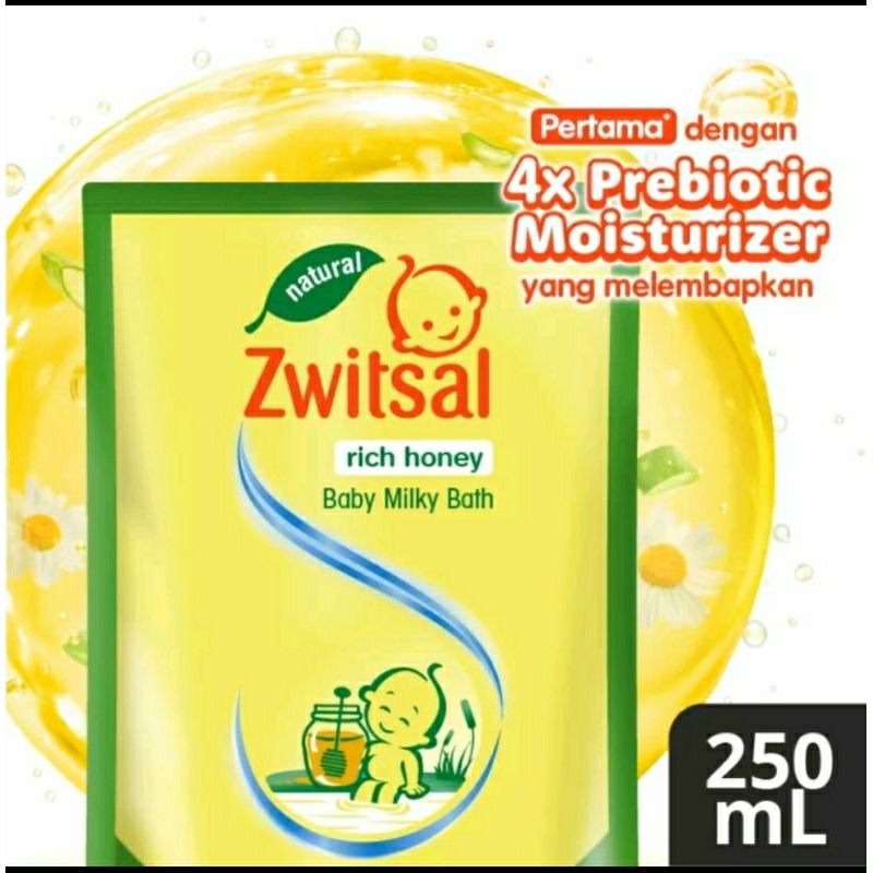 Zwitsal Baby Milk Bath Rich Honey 250ml