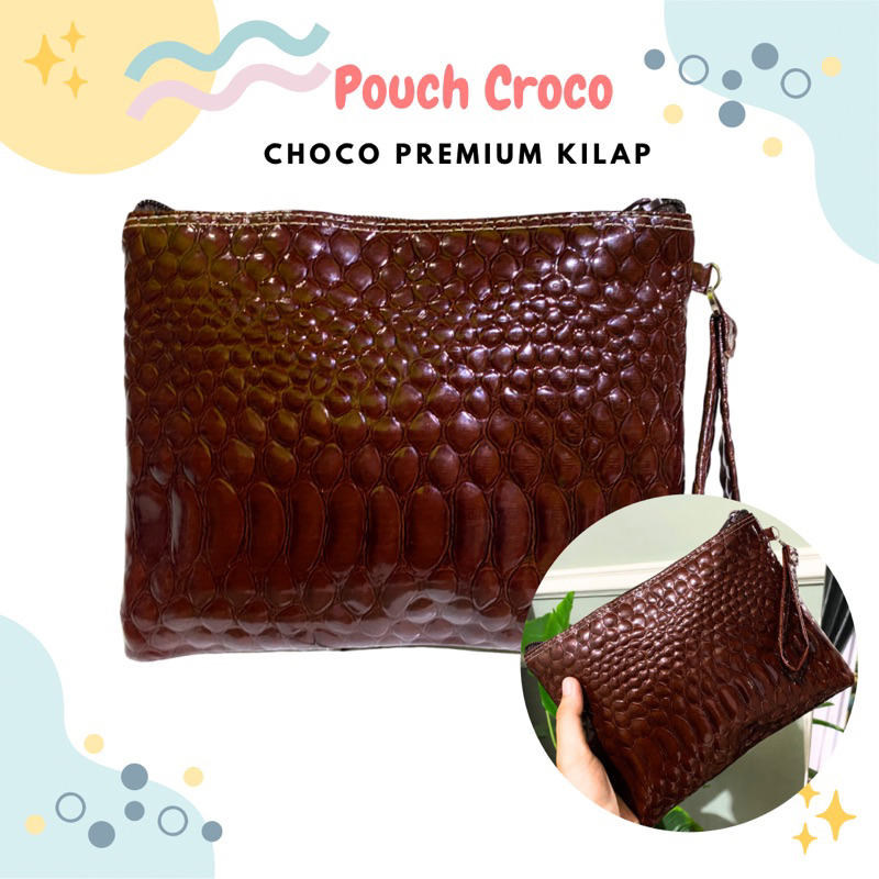 POUCH CROCO / CLUTCH CROCO / POUCH CROCO WANITA / DOMPET WANITA